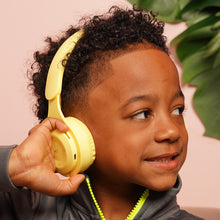 Load image into Gallery viewer, Iconic Beats (Yellow) Foldable Wireless Headphone With Microphone for Kids