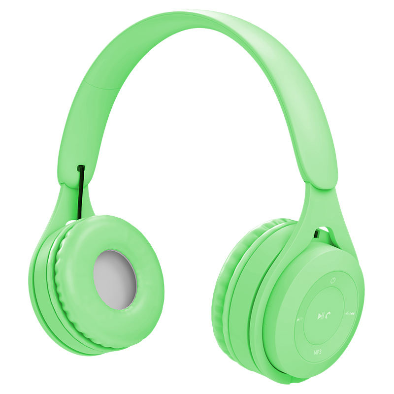 Iconic Beats (Lime-Green) Wireless Headphone With Microphone for