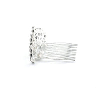 Load image into Gallery viewer, Crown Hair Combs w/ Rhinestones Sparkling Silver