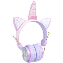 Load image into Gallery viewer, Glow Mix Unicorn Headphones