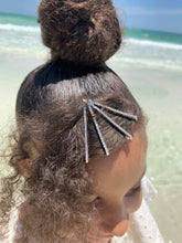 Load image into Gallery viewer, Straight & Word Letter Hair Bobby Pin Clips W/ Rhinestones (Gold) (Silver)