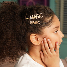 Load image into Gallery viewer, Straight &amp; Word Letter Hair Bobby Pin Clips W/ Rhinestones (Gold) (Silver)
