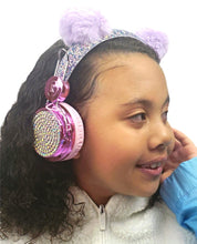 Load image into Gallery viewer, Purple Ball Along Headphones
