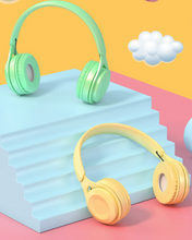 Load image into Gallery viewer, Iconic Beats (Lime-Green) Wireless Headphone With Microphone for Kids
